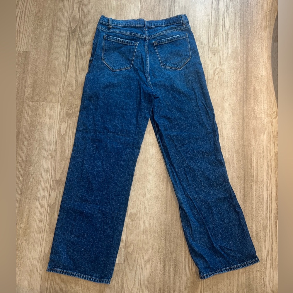 Kensie Women's Straight Leg Jeans in Dark Blue Denim - Picture 7 of 8